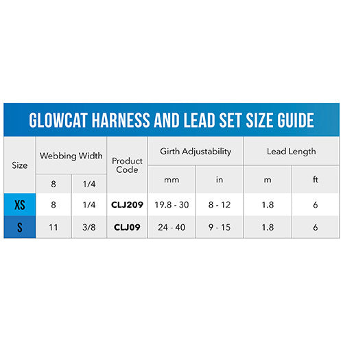 Rogz Glow Cat H-Harness and Lead Combination