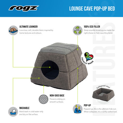 Rogz Lounge Cave Pop-Up Bed