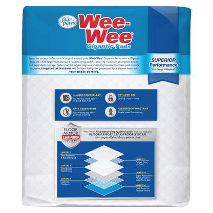 Wee-Wee Gigantic Superior Performance Dog Training Pads