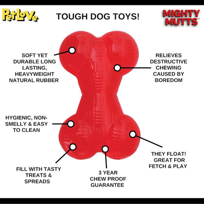 PetLove Mighty Mutts Rubber Bone