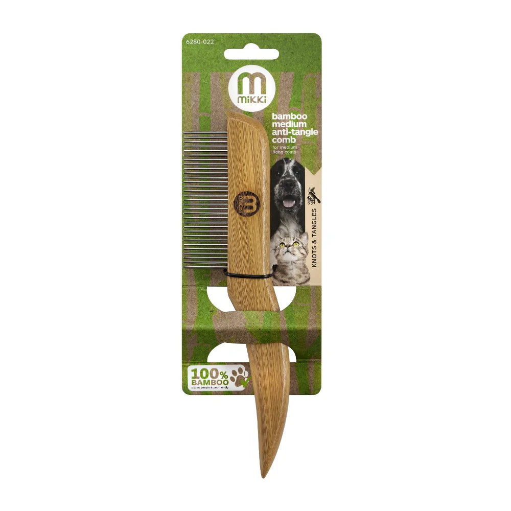 Mikki Bamboo Anti-Tangle Comb - Medium