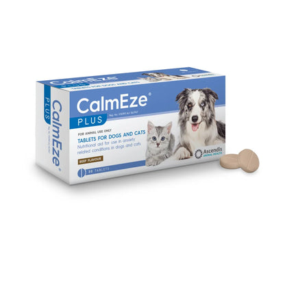 Calmeze Plus Calming Tablets for Dogs & Cats Box of 30