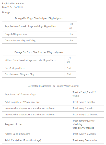 Antezole Deworming Liquid Dog and Cat 100ml