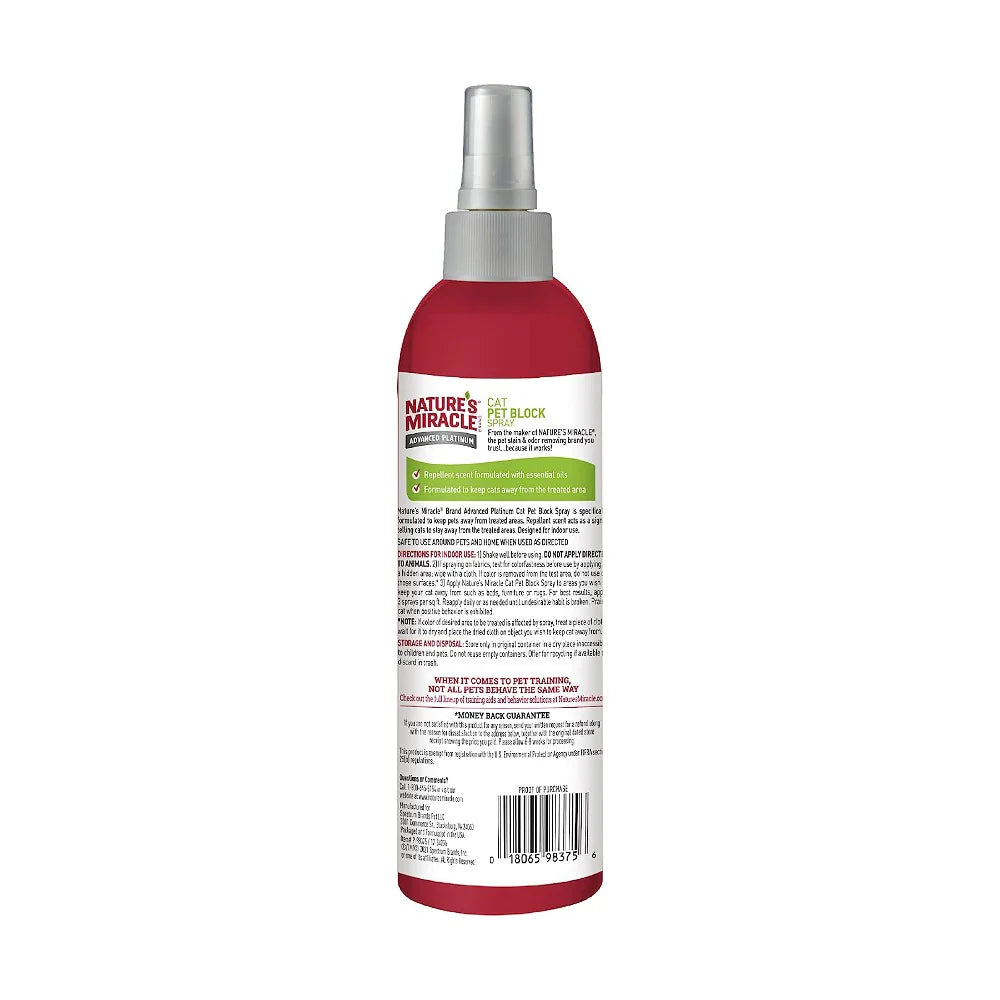 Nature's Miracle Advanced Cat Pet Block Repellent Spray