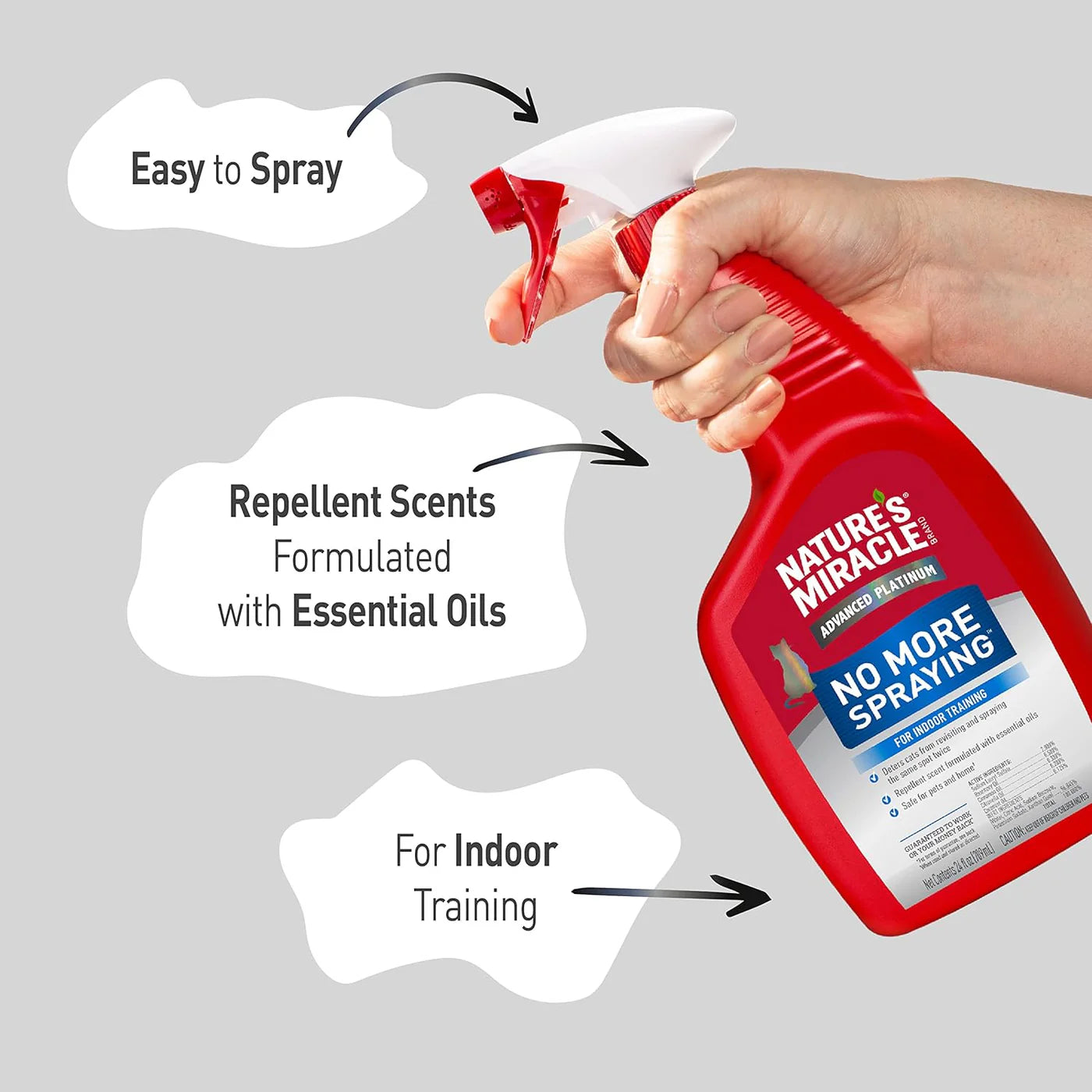 Nature's Miracle Advanced Cat No More Spraying Stain and Odor Remover Spray with Repellent