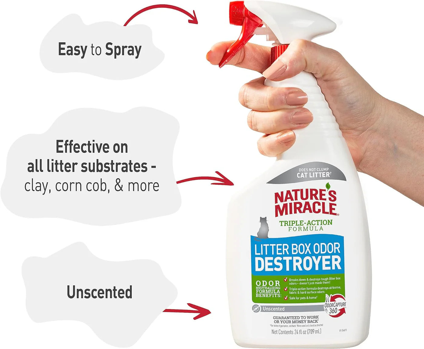 Nature's Miracle Cat LItter Box Odor Destroyer Spray