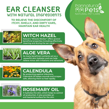 Pannatural Natural Pet Ear Cleanser