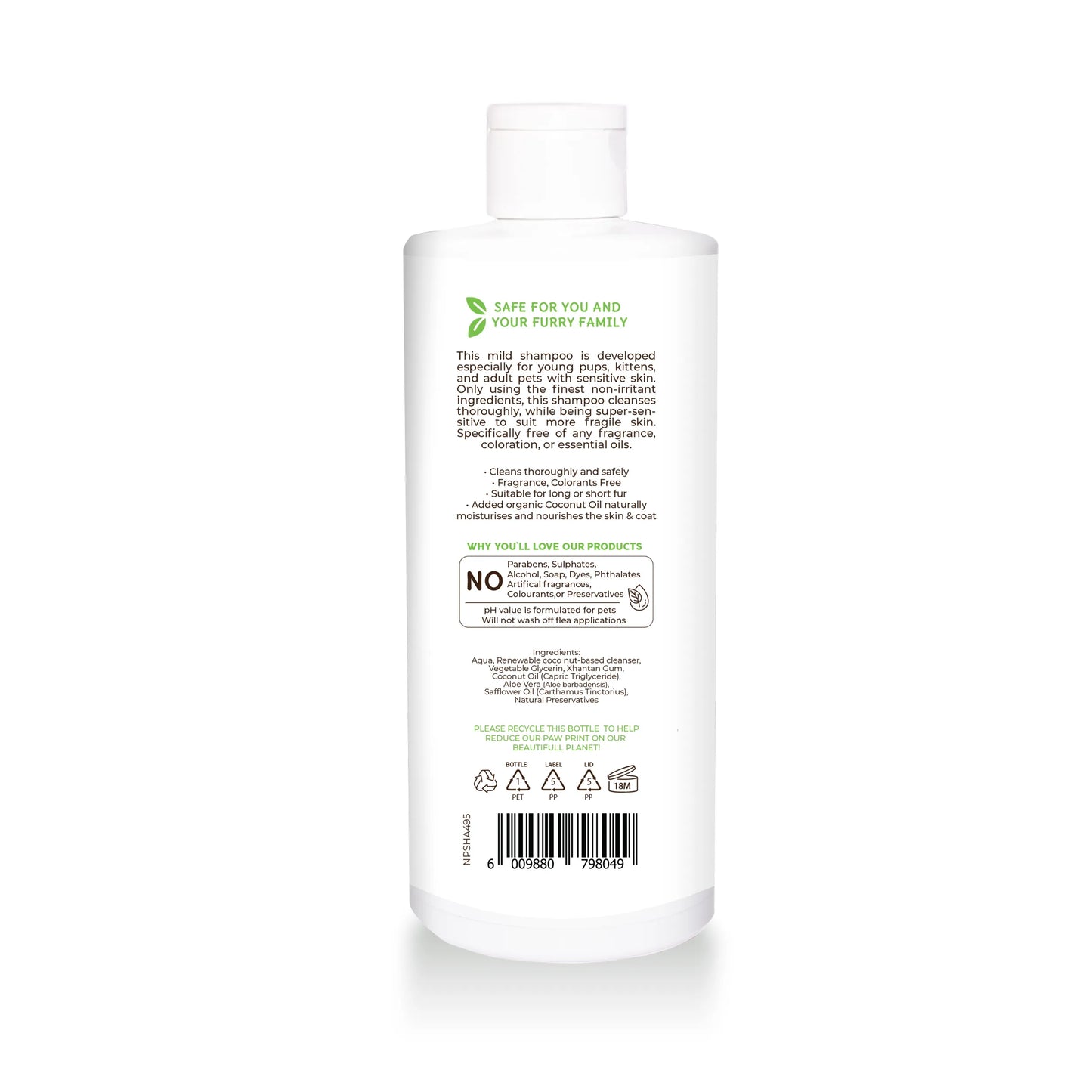 Pannatural Natural Pet Shampoo Hypo Allergen