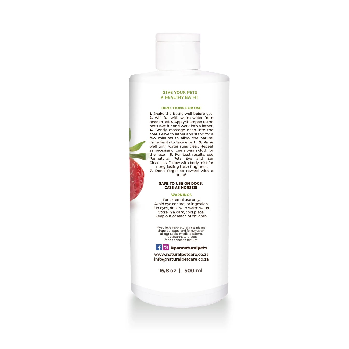 Pannatural Natural Pet Shampoo – Puppy Love Strawberry Cherry