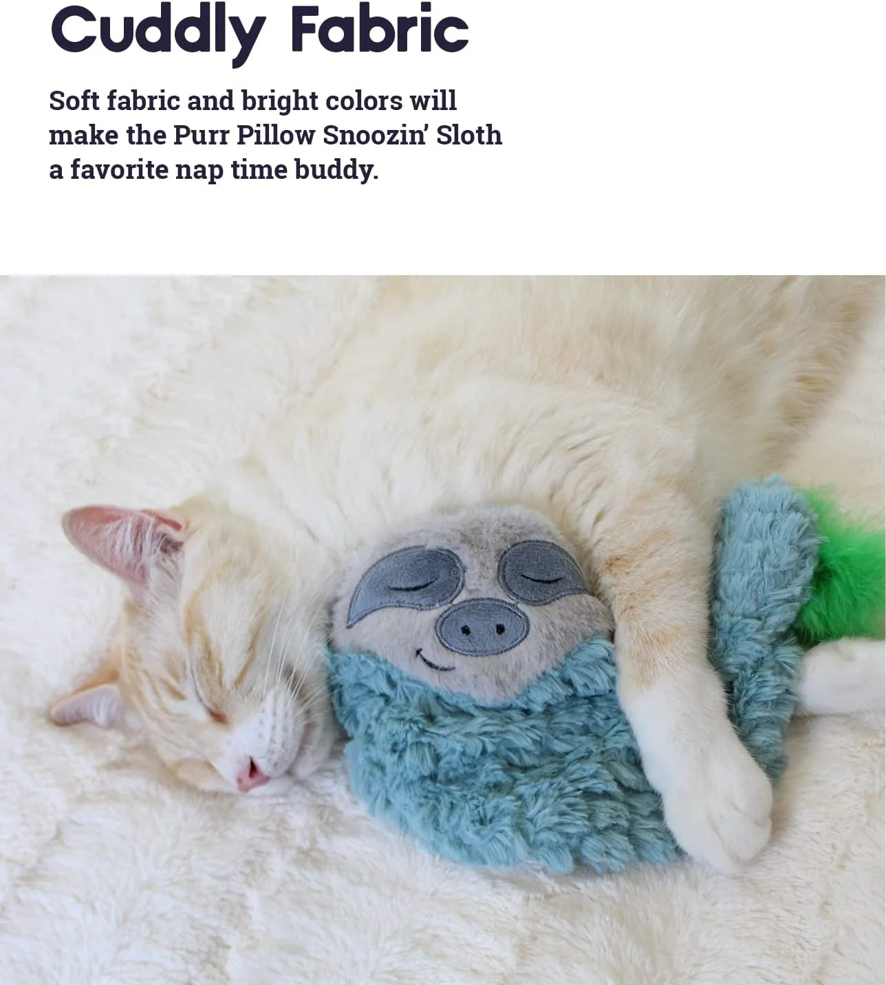 Petstages Snoozin Sloth Purr Pillow