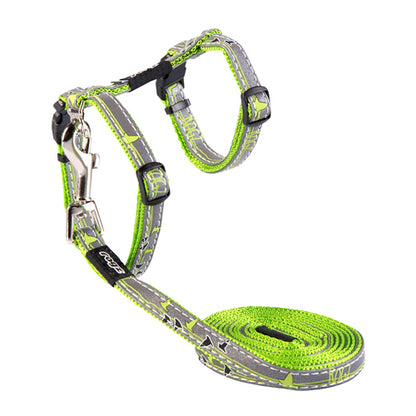 Rogz Night Cat H-Harness and Lead Combination