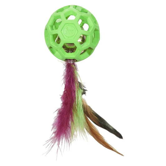 JW Pet Cataction Feather Ball with Bell