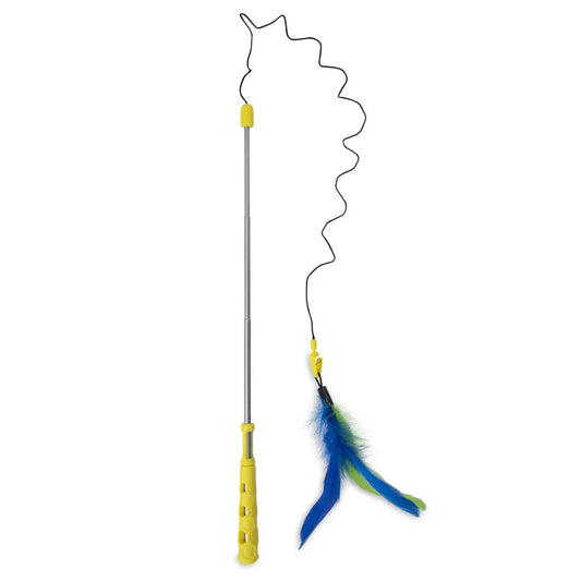 JW Pet Cataction Flutter-ee Feathers Telescopic Wand