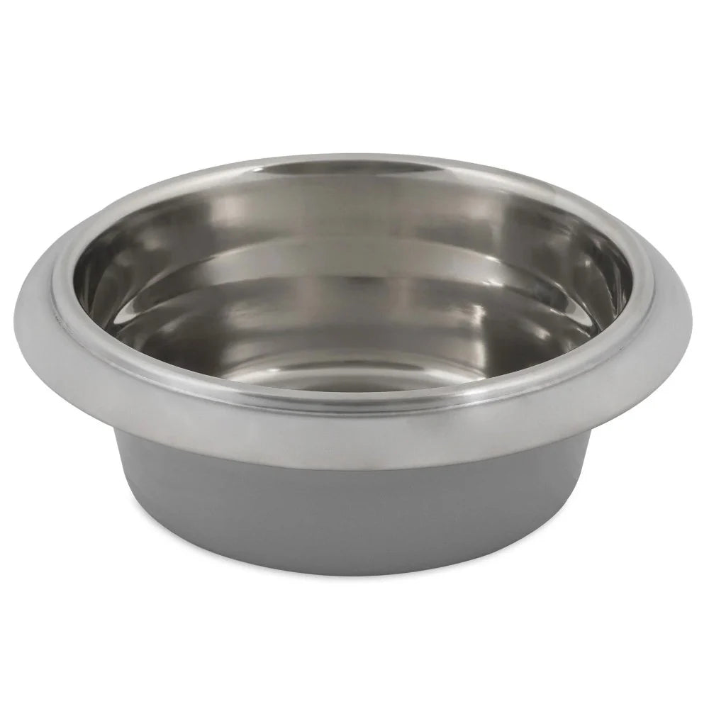 Petmate Painted Stainless Steel Easy Grip Bowl