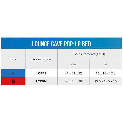 Rogz Lounge Cave Pop-Up Bed