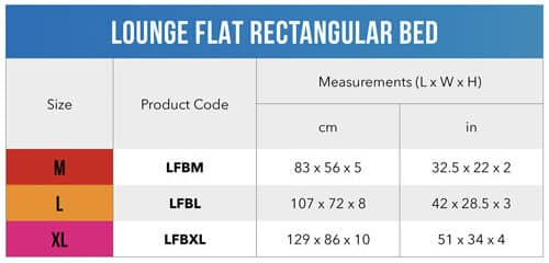 Rogz Lounge Flat Rectangular Bed