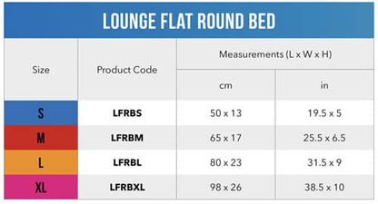 Rogz Lounge Flat Round Bed