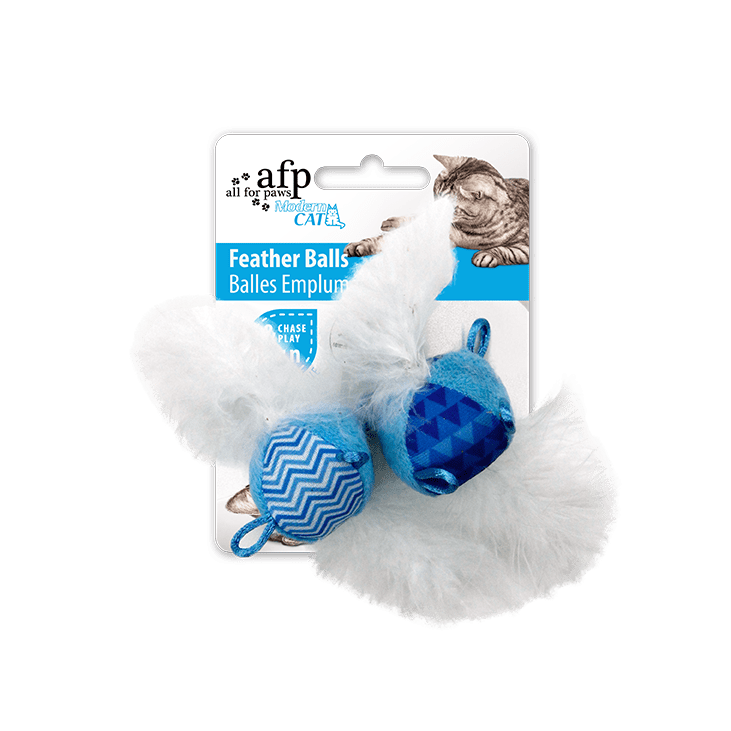 All For Paws Feather Ball with Sound Chip