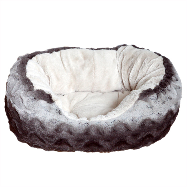 Rosewood Grey & Cream Snuggle Plush Bed