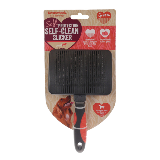 Rosewood Self Cleaning Slicker Brush