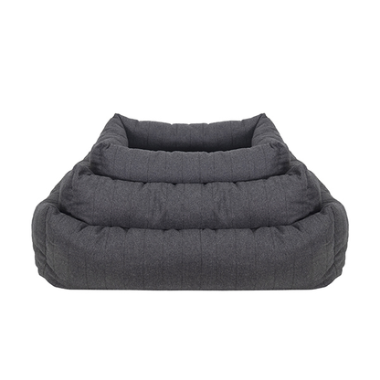 Rosewood Grey Felt with Memory Foam Square Bed