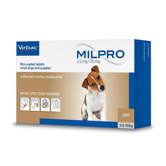 Milpro Dewormer Flavoured Tabs For Dogs & Puppies