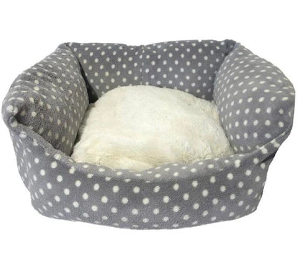 Rosewood Grey & Cream Spot Bed