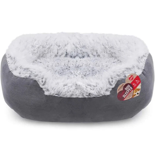 Rosewood Lion Faux Suede Oval Bed