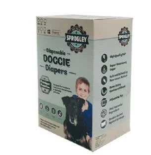 Sprogley Disposable Dog Diapers Pack of 12