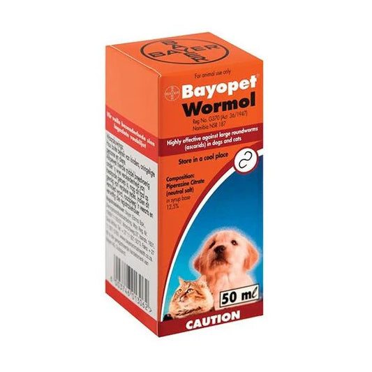 Bayopet Wormol Dewormer Dog and Cat 50ml